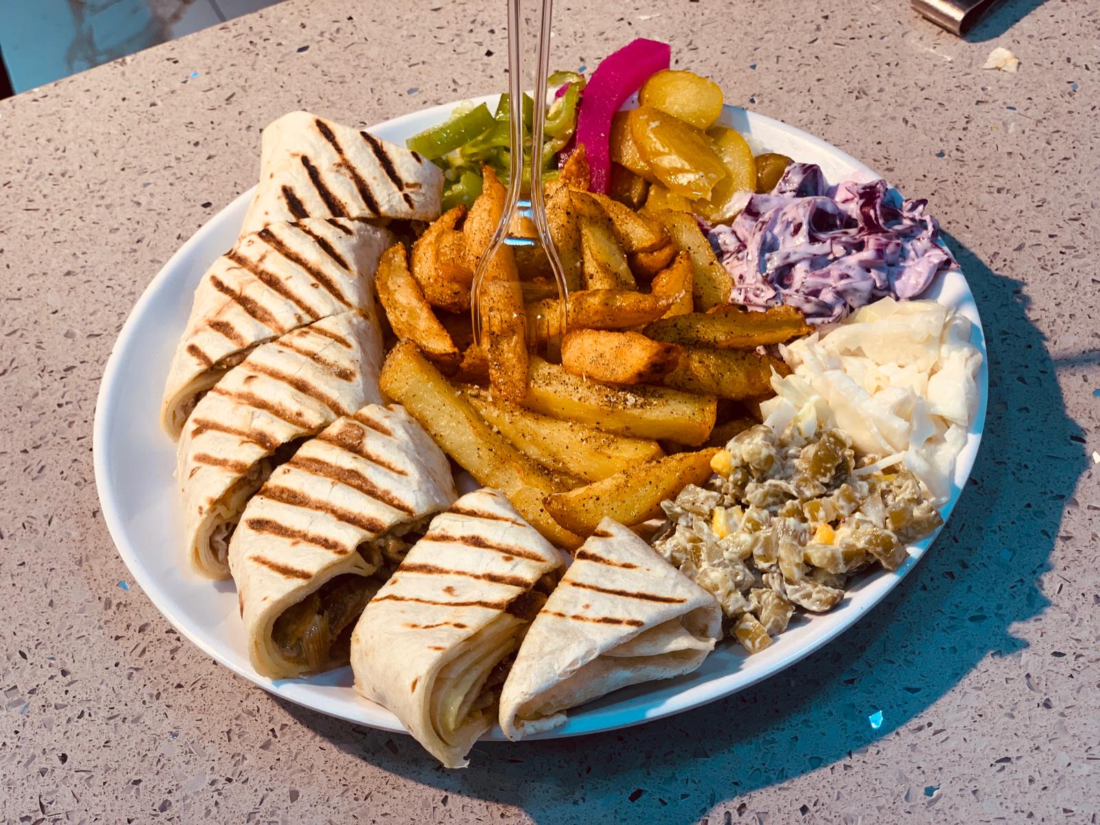 شاورما عربي حبش +بطاطا